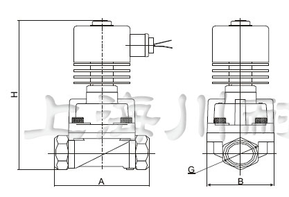 先導式高溫電(diàn)磁閥結構圖